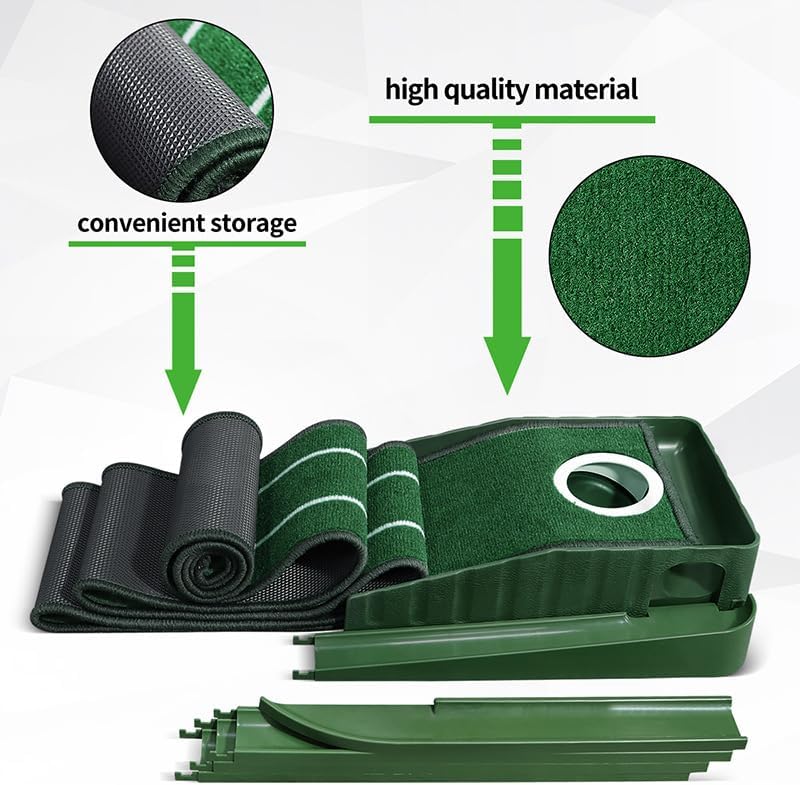 Transform Your Indoor Space with Our Premium Golf Putting Green - Complete with Auto Ball Return for Unmatched Practice at Home or Office, Ideal Gift for Golf Enthusiasts