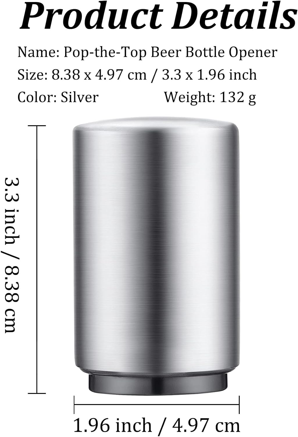 Effortless Premium Stainless Steel Automatic Beer Bottle Opener - Compact & Durable Tool for Home, Bars, and Outdoor Adventures