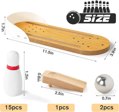 Mini Bowling Game Set - Exciting Indoor Tabletop Fun for All Ages, Perfect for Stress Relief and Group Play