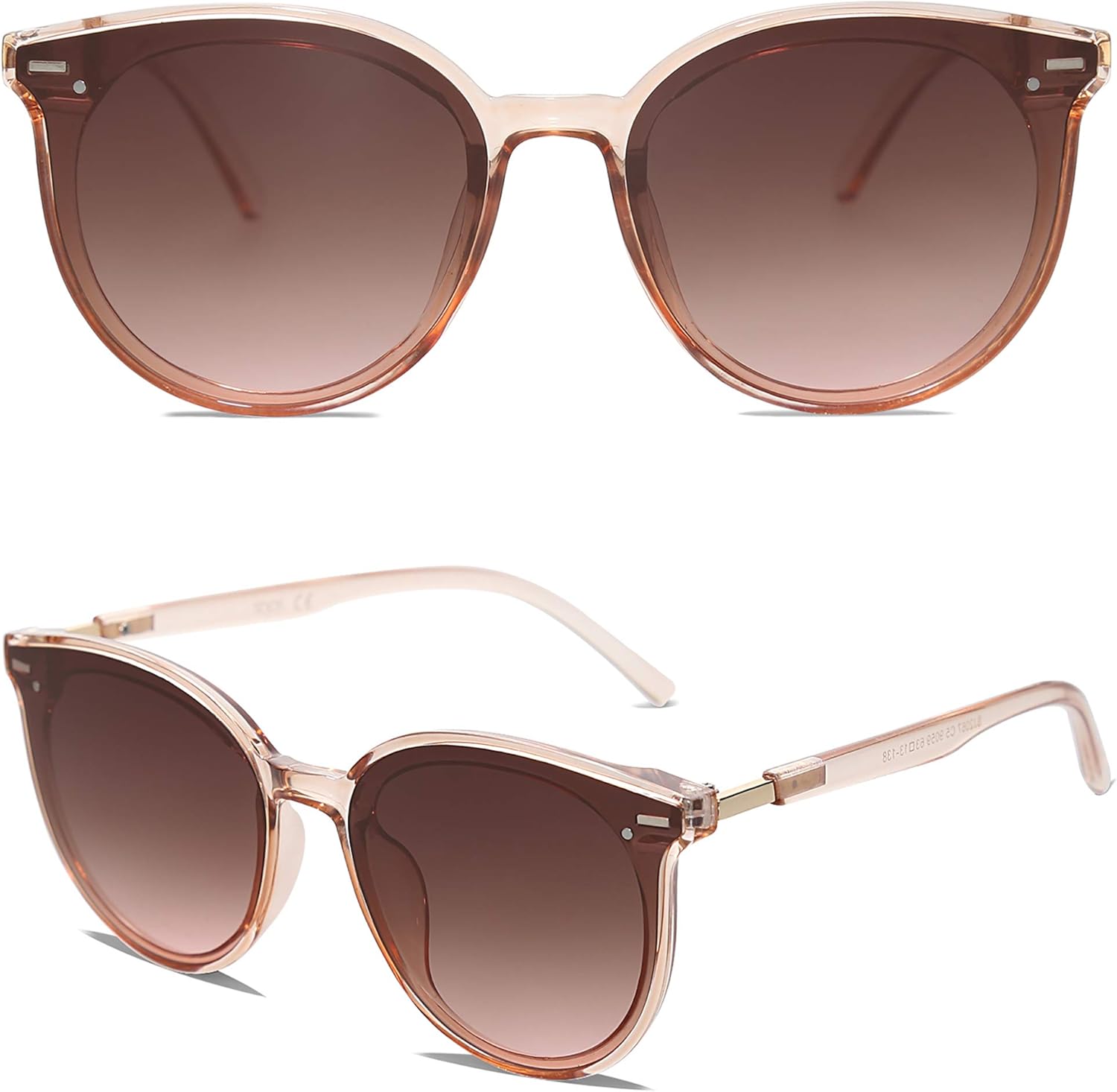 Elevate Your Style with Chic Women's Retro Round Sunglasses - Large Frame Model SJ2067