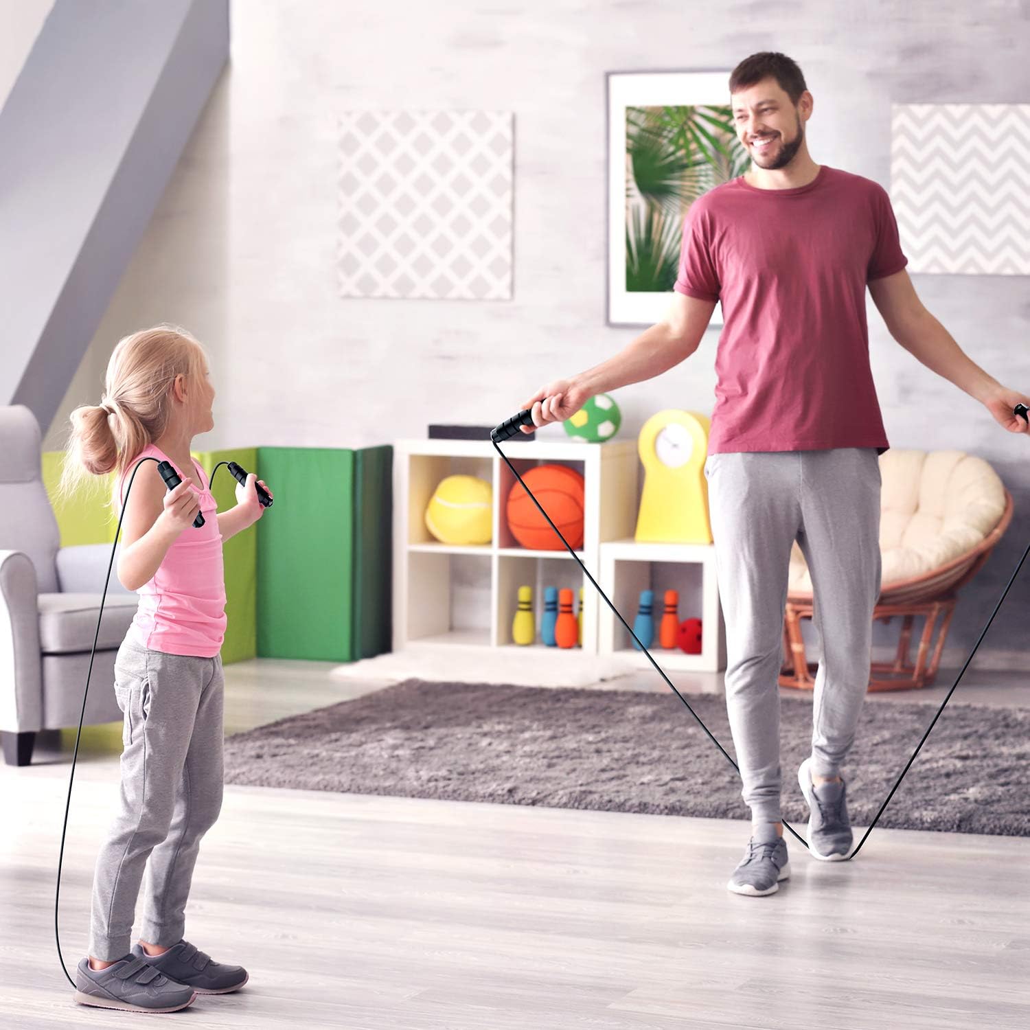 Experience Ultimate Fitness with Our Tangle-Free Adjustable Jump Rope - Perfect for All Ages and Skill Levels!