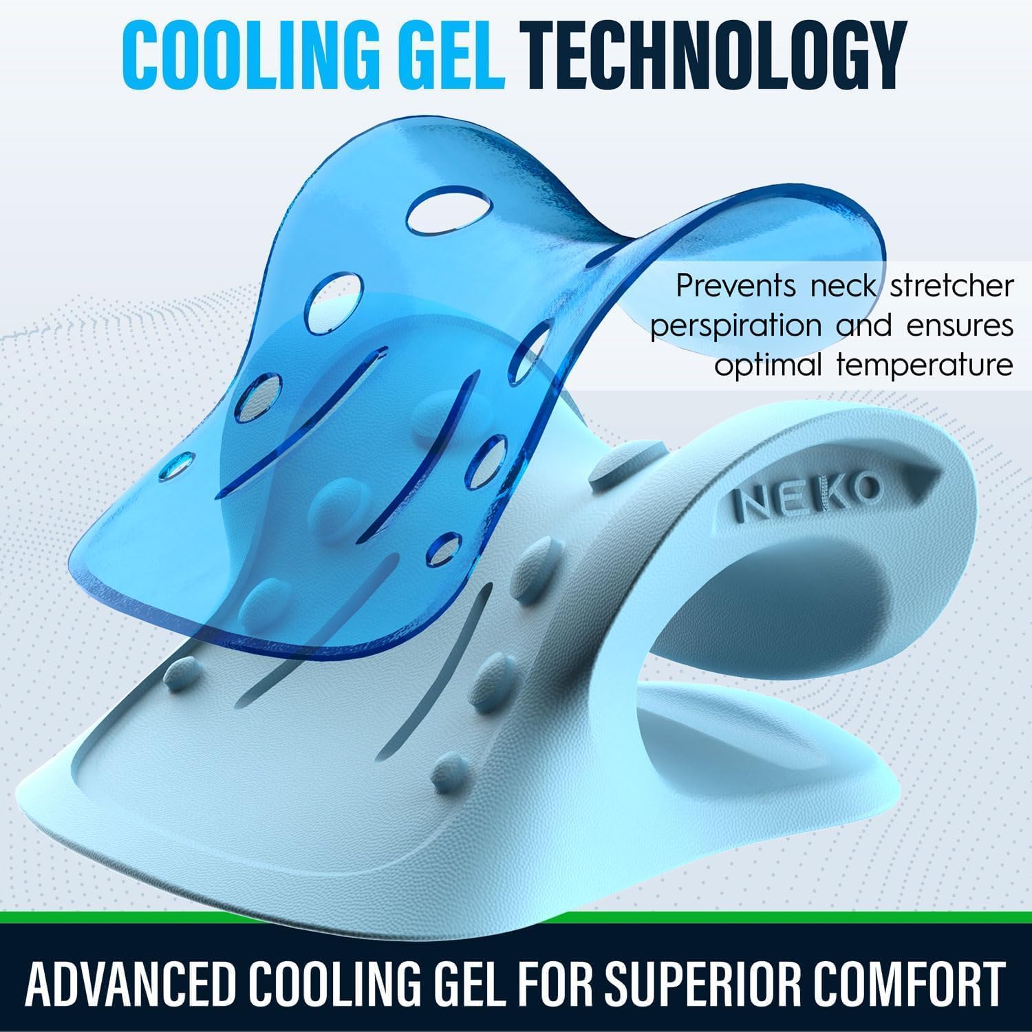 Revolutionary Cervical Traction Device with Cooling Gel and Magnetic Therapy for Ultimate Neck Pain Relief - 8 Massage Nodes and Support Pillows Included