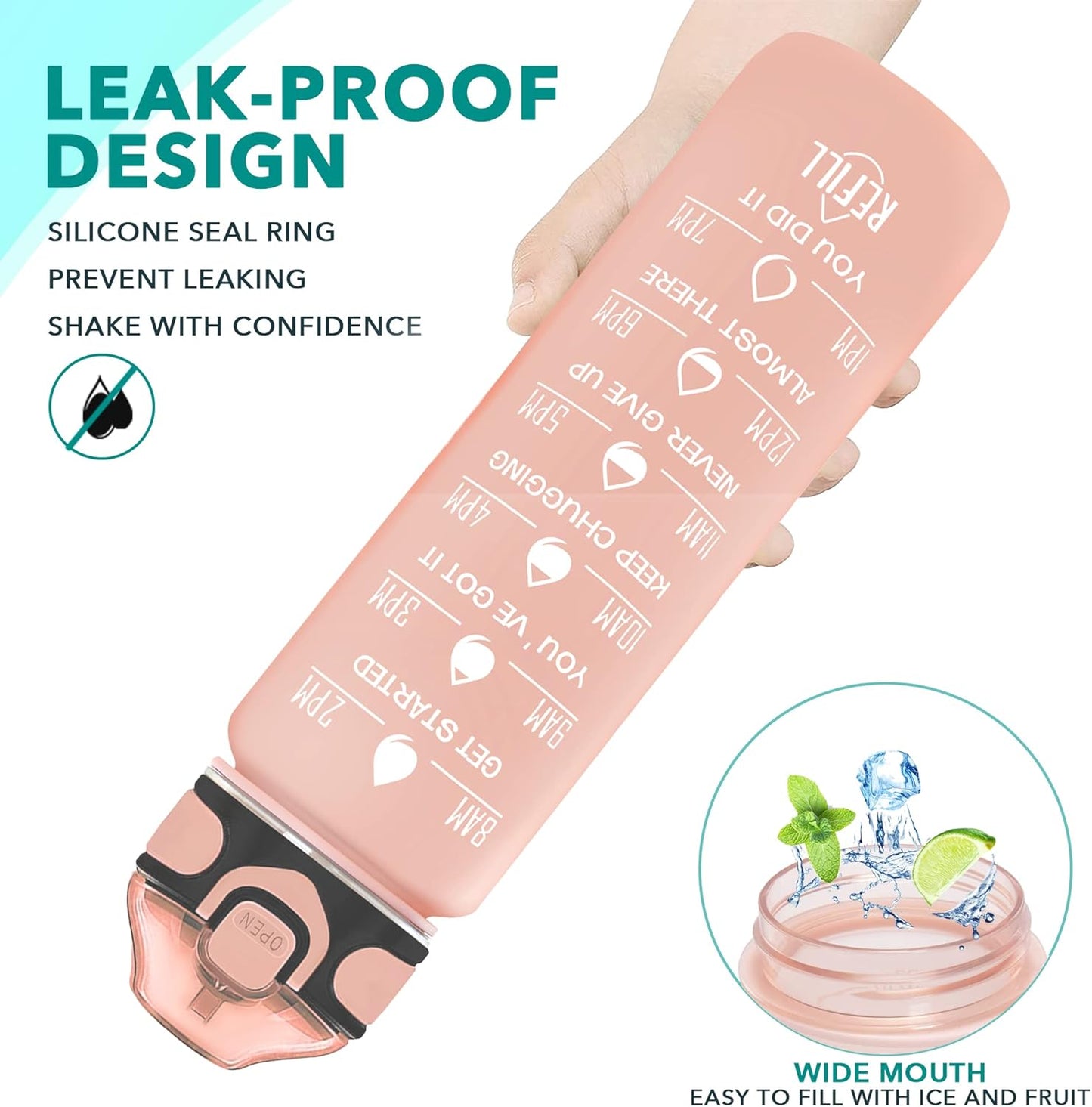 Stay Hydrated in Style with the 32 Oz Inspirational Water Bottle - BPA-Free, Leakproof, Perfect for Fitness and Outdoor Adventures!
