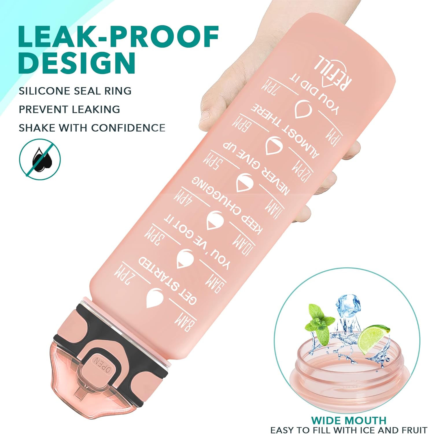 Stay Hydrated in Style with the 32 Oz Inspirational Water Bottle - BPA-Free, Leakproof, Perfect for Fitness and Outdoor Adventures!