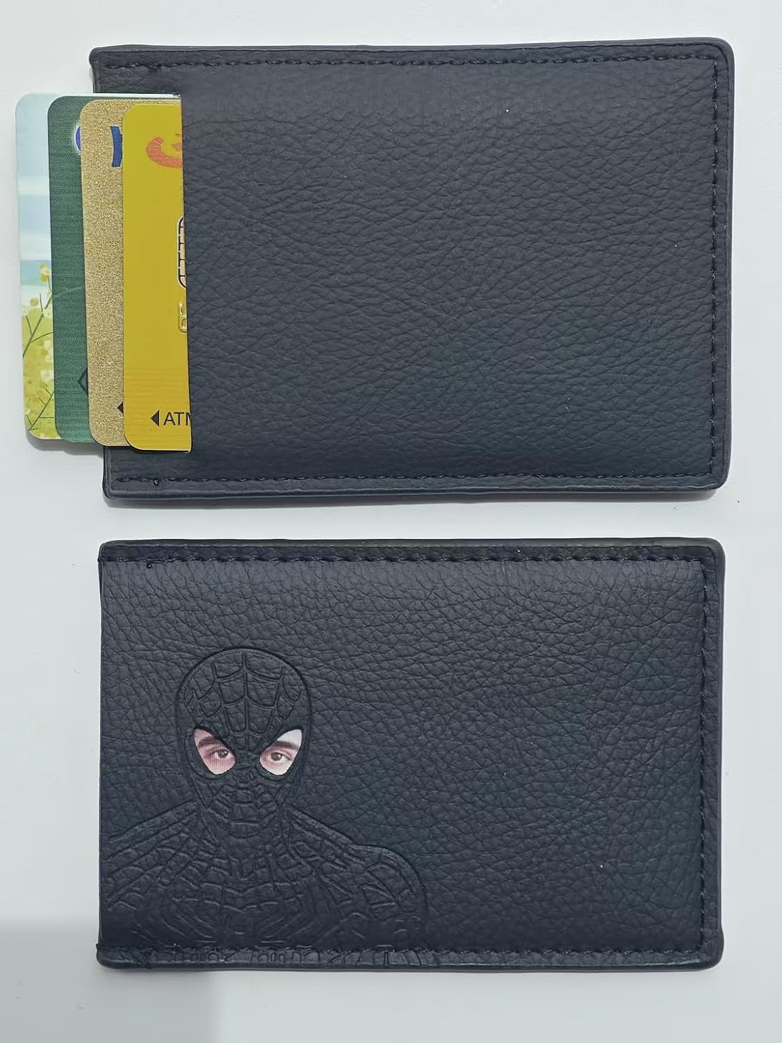 Stylish Leather Bat Wallet for All Ages - Fun Superhero Design with Card Slots for Men and Women