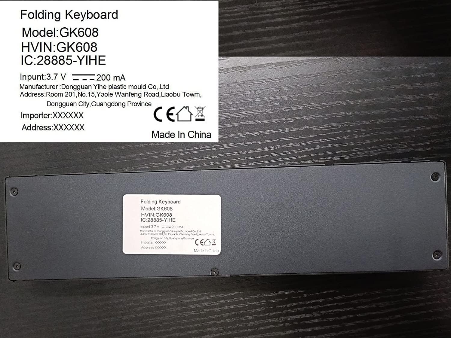 Sleek and Portable Foldable Bluetooth Keyboard - Perfect for iPhone, iPad, Tablets, and Smartphones (Black)