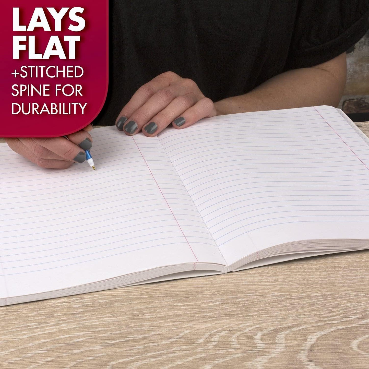 Elevate Your Note-Taking with the Black Marble Composition Notebook 3-Pack – 100 Wide Ruled Sheets, Perfect for School or Work!