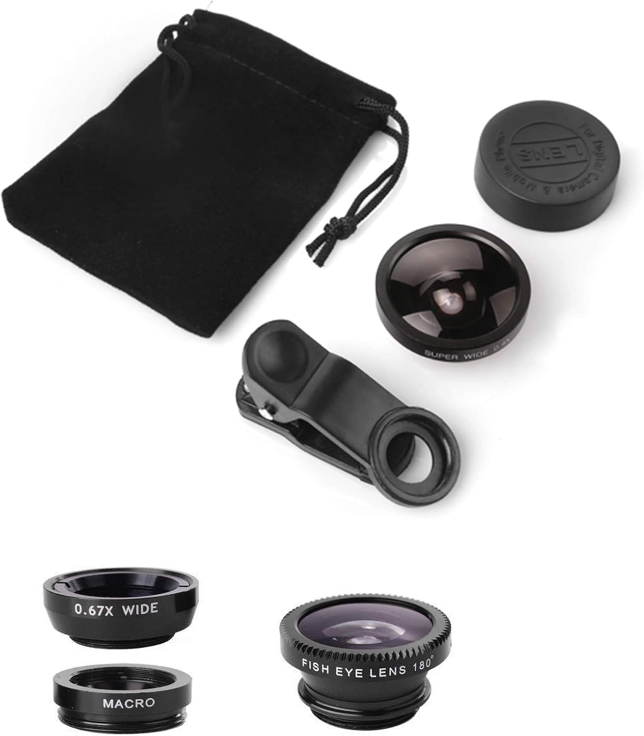Transform Your Mobile Photography with the Ailun 3-in-1 Universal HD Camera Lens Kit - Capture Stunning Fish Eye, Wide Angle, and Macro Shots!