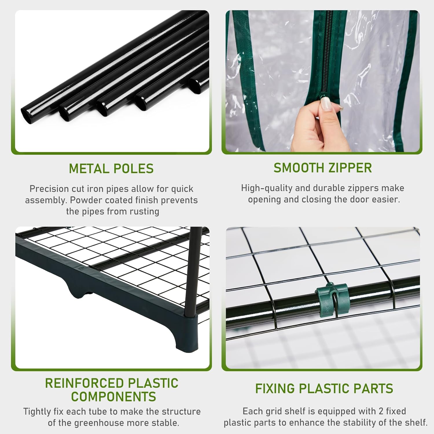 Walk-In Greenhouse - Premium PVC Outdoor Plant Shelter with 3 Tiers and 4 Shelves for Frost Protection and Easy Access