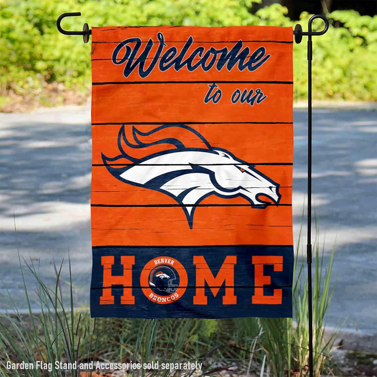 Show Your Team Spirit with the Denver Broncos Double-Sided Garden Flag - Perfect for Any Outdoor Space!