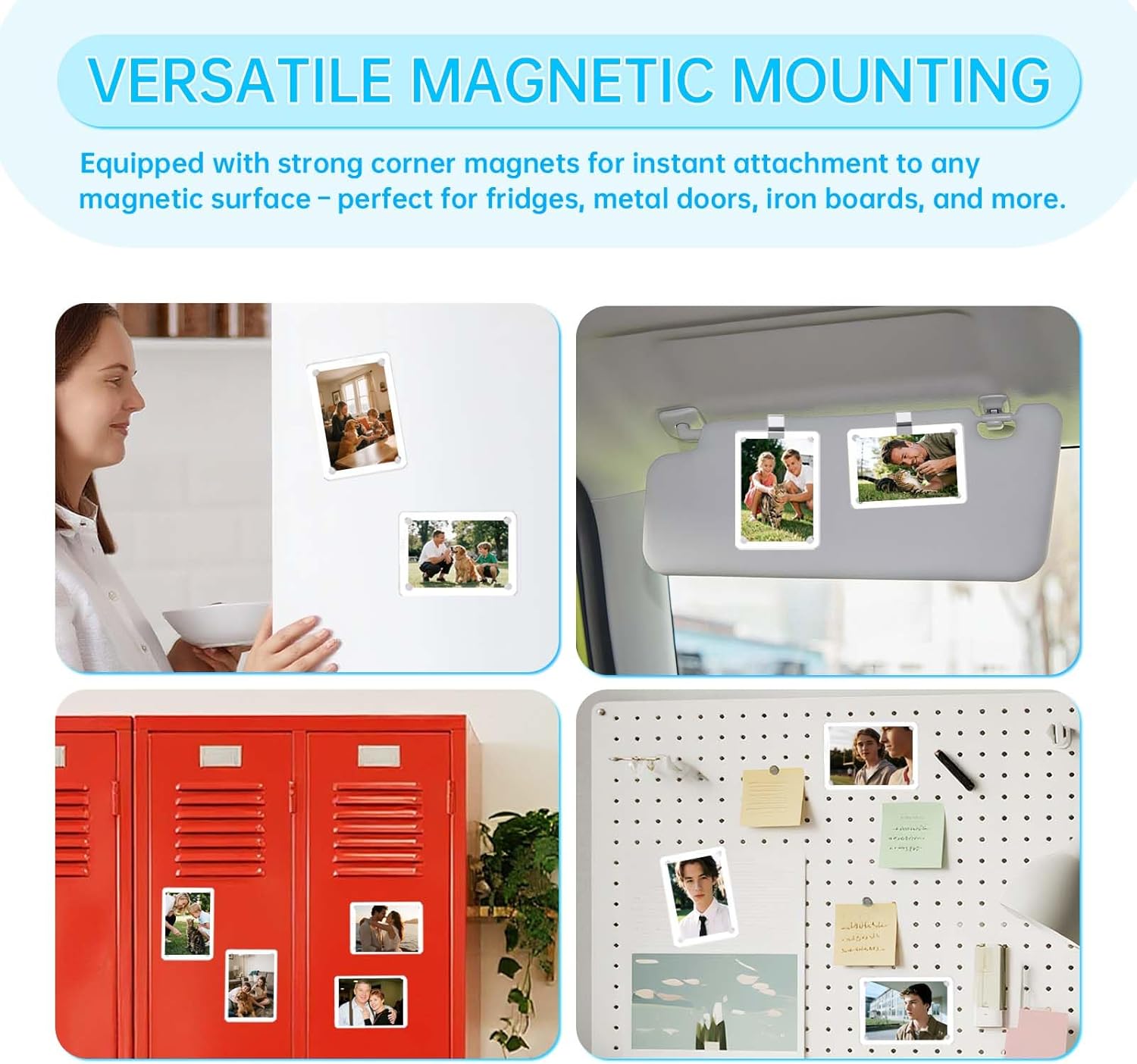 Transform Your Car with Stylish Magnetic Photo Holders - Capture Memories On-The-Go (2 Pack)