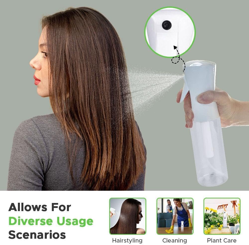 Elevate Your Routine with the VIGOR PATH Continuous Mist Spray Bottle - The Ultimate Eco-Friendly 10 Oz Fine Mist Sprayer for Hair, Plants, and Cleaning!