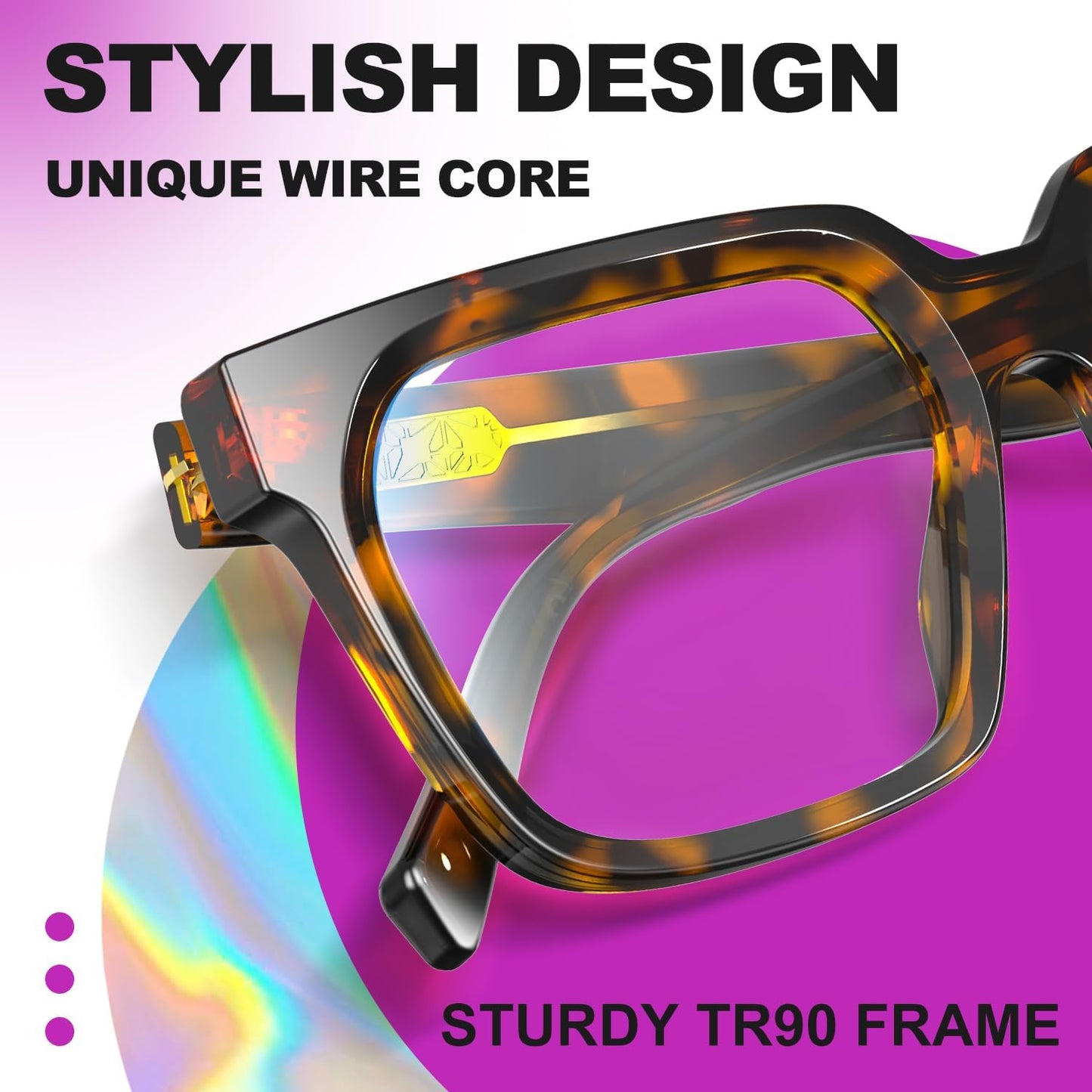 Protect Your Eyes in Style: TR90 Rectangle Blue Light Blocking Glasses for Computer Use - Perfect Eyewear for Everyone