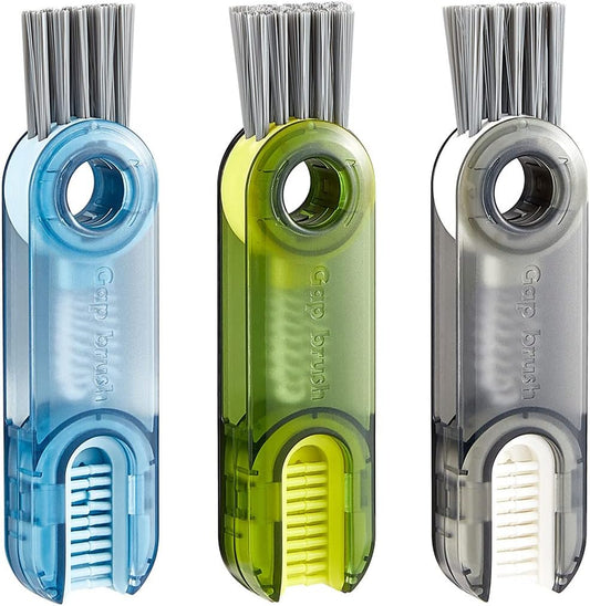 Essential 3-Pack Mini Cleaning Brush Set for Effortless Bottle and Tumbler Care - Ideal for Baby Bottles and Narrow Neck Containers!