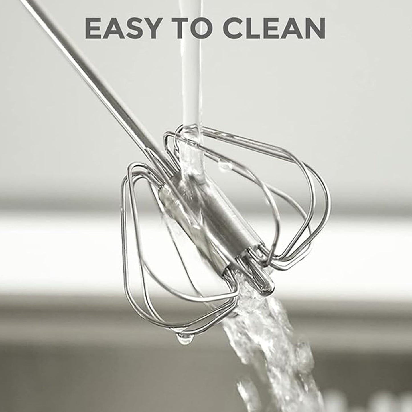 Effortlessly Blend with Our Premium 10-Inch Stainless Steel Semi-Automatic Whisk – Perfect for Eggs, Batters, and More!