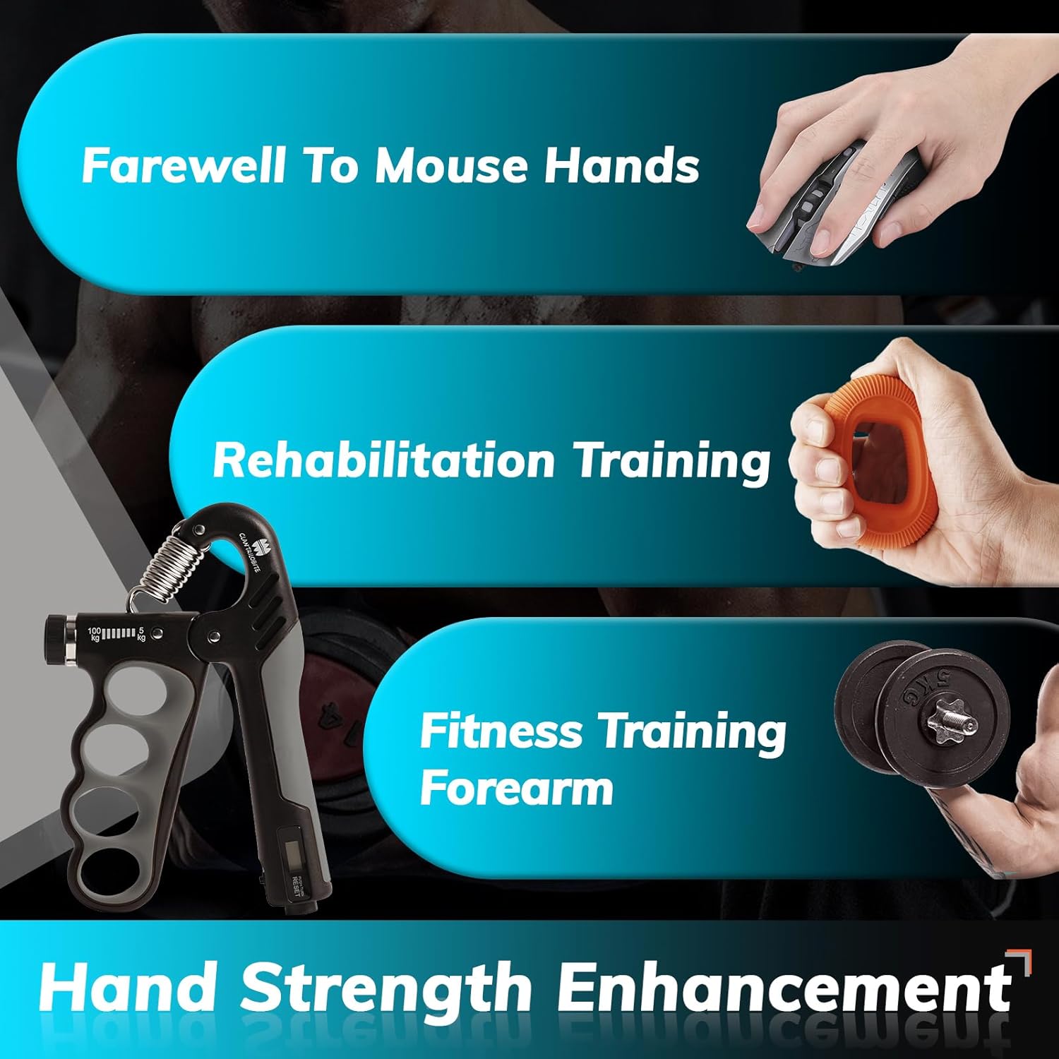 Transform Your Grip Strength with the Ultimate Adjustable Grip Strength Trainer - Featuring a Digital Counter for Enhanced Performance (11-220 lbs Resistance)