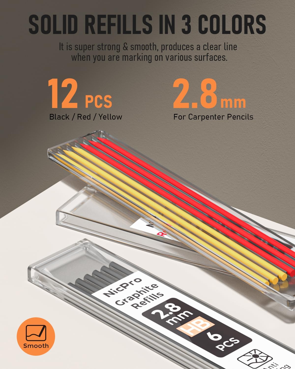 Ultimate 3-in-1 Carpenter Pencil Set - Ergonomic Grip, 13 Refills, Mini Spirit Level & Deep Hole Marker for Precise Woodworking and Architecture!