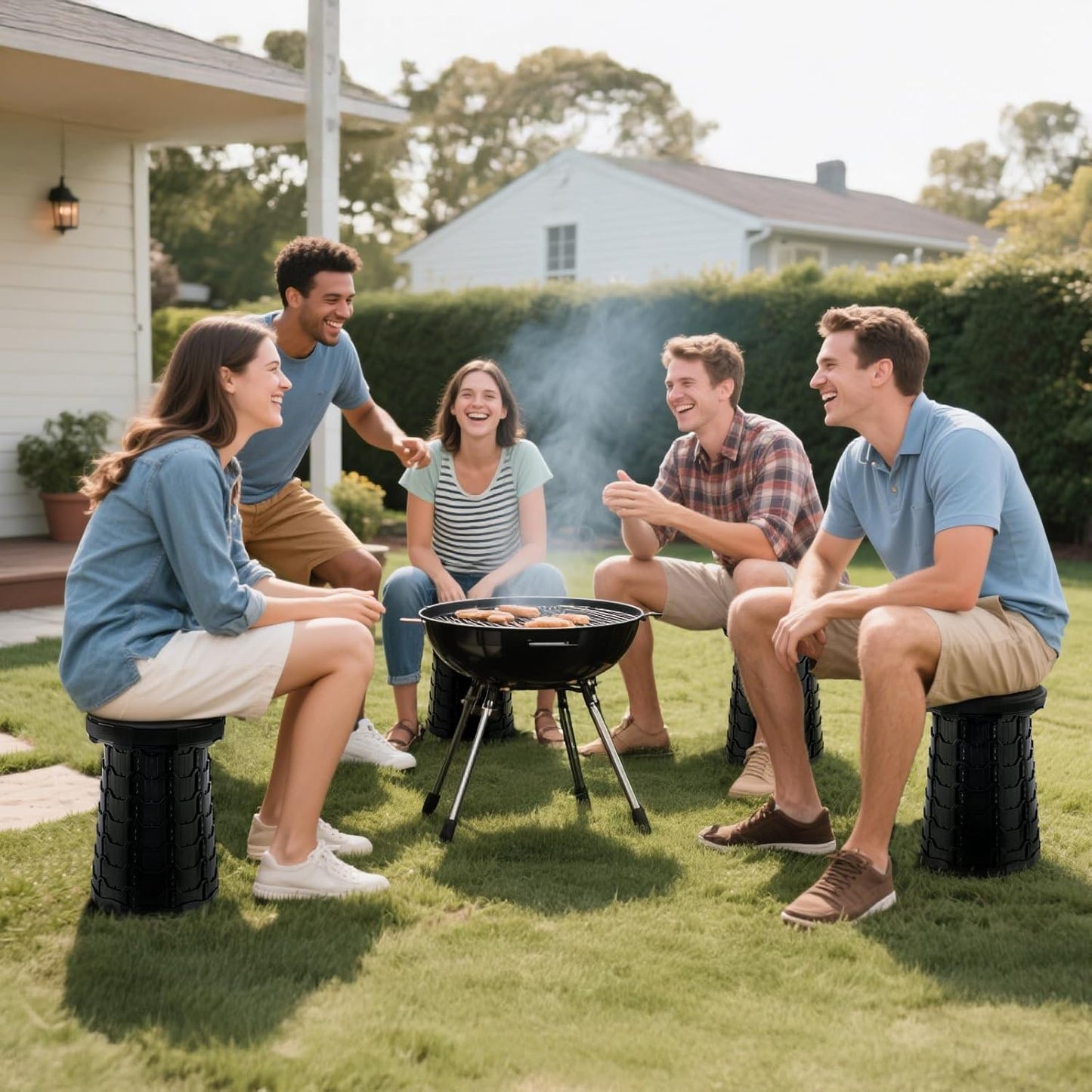 Ultimate Portable Collapsible Stool - Sturdy, Lightweight & Adjustable for Outdoor Adventures and Indoor Comfort