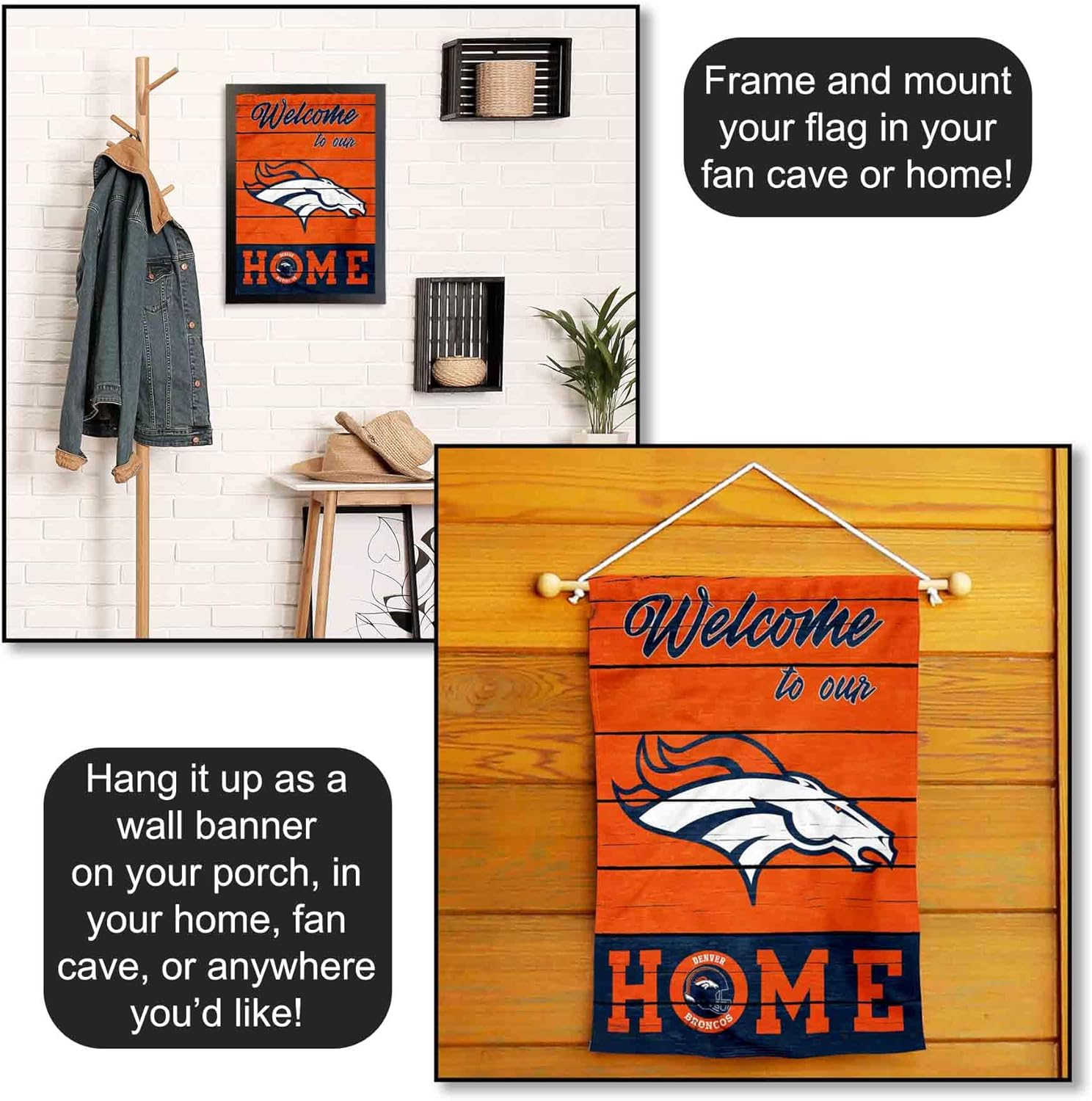 Show Your Team Spirit with the Denver Broncos Double-Sided Garden Flag - Perfect for Any Outdoor Space!