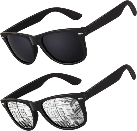 Elevate Your Style with Men's Retro 80's Polarized Sunglasses - Ultimate Eye Protection and Timeless Design