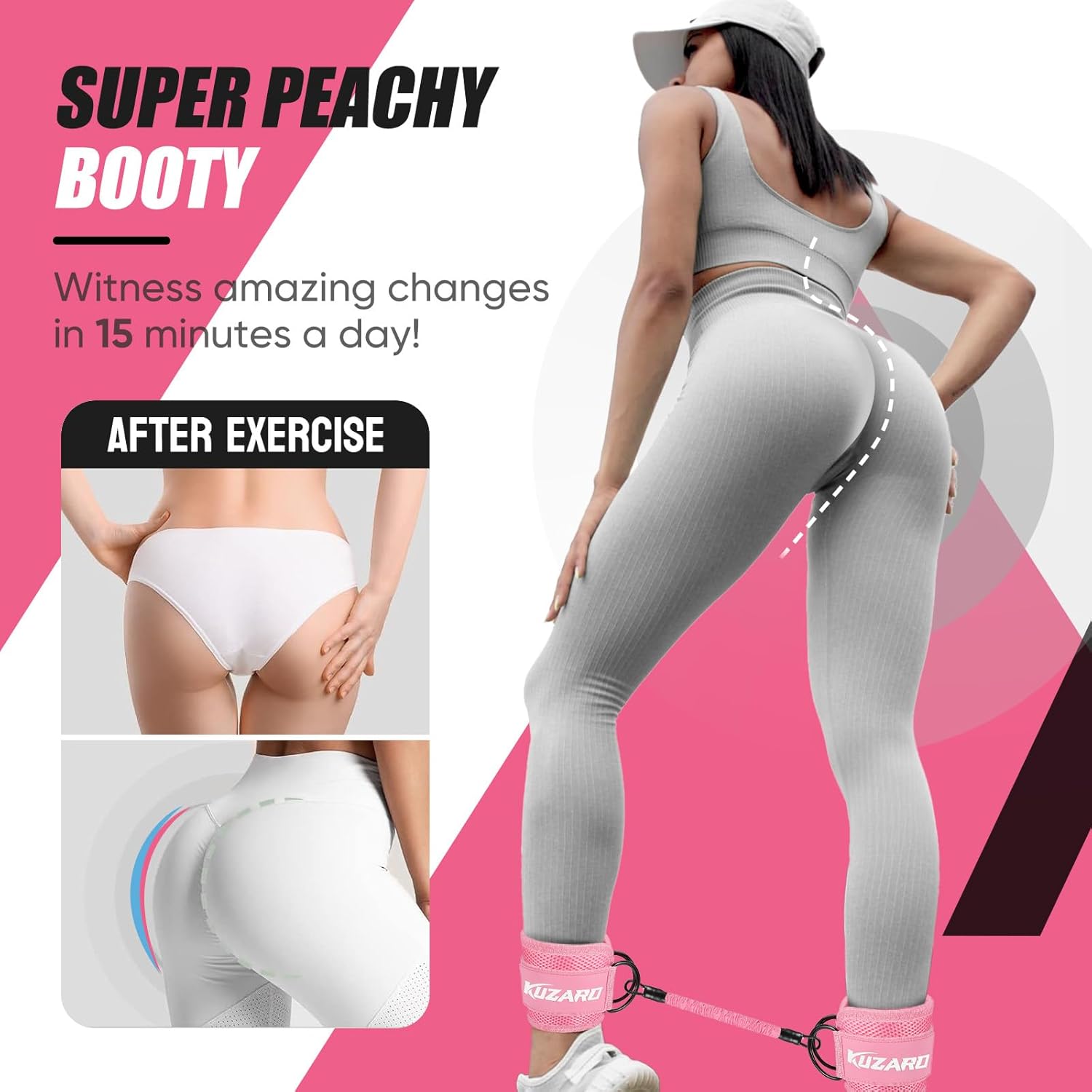 Transform Your Leg and Glute Workouts with KUZARO Ankle Resistance Bands – Your Ultimate Home Gym Companion!