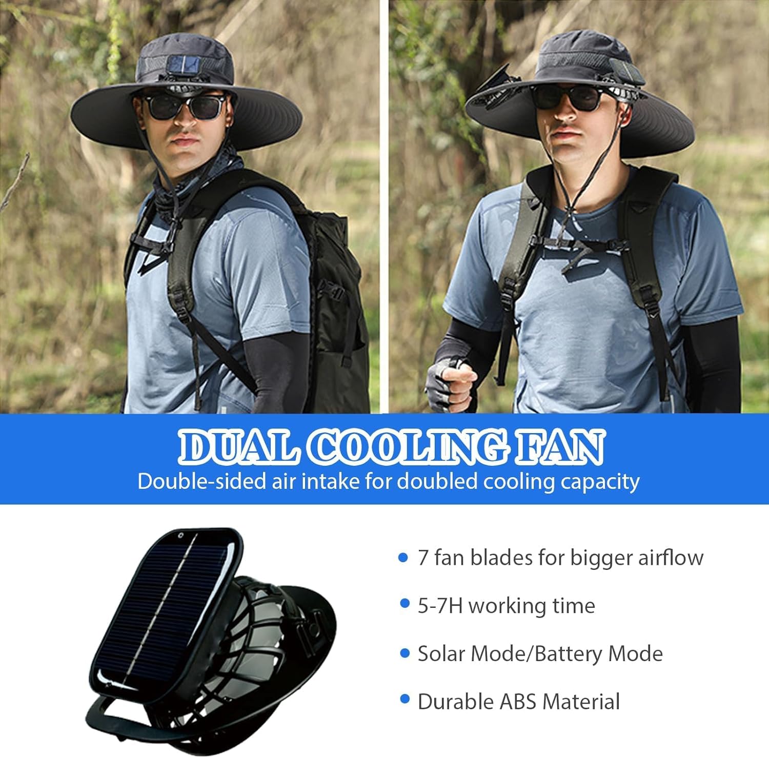 Beat the Heat in Style: Ultimate Solar Fan Hat with UPF 50+ Protection for Fishing and Outdoor Fun!