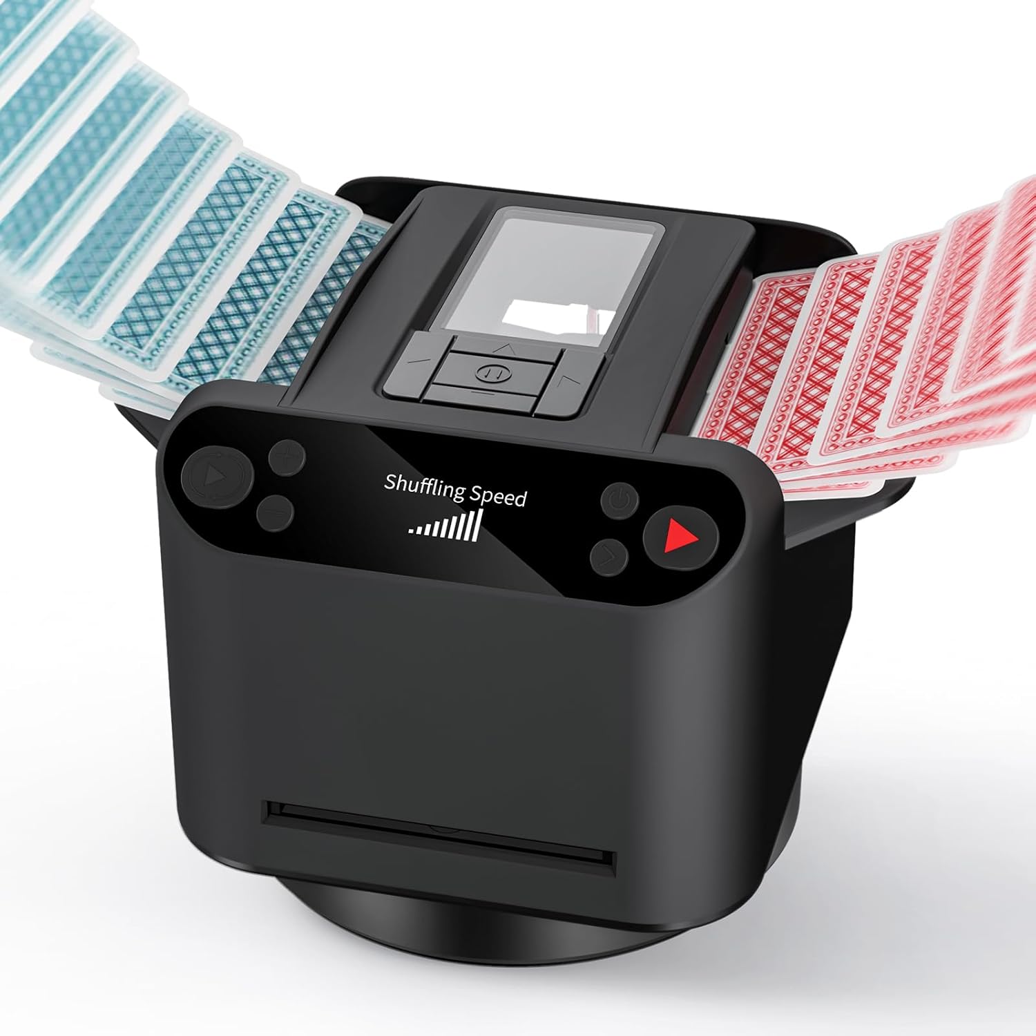 Revolutionary Automatic Card Shuffler & Dealer for Up to 12 Players - Effortless Gaming with 360°/180° Dealing, Remote Controls, and Custom Modes!