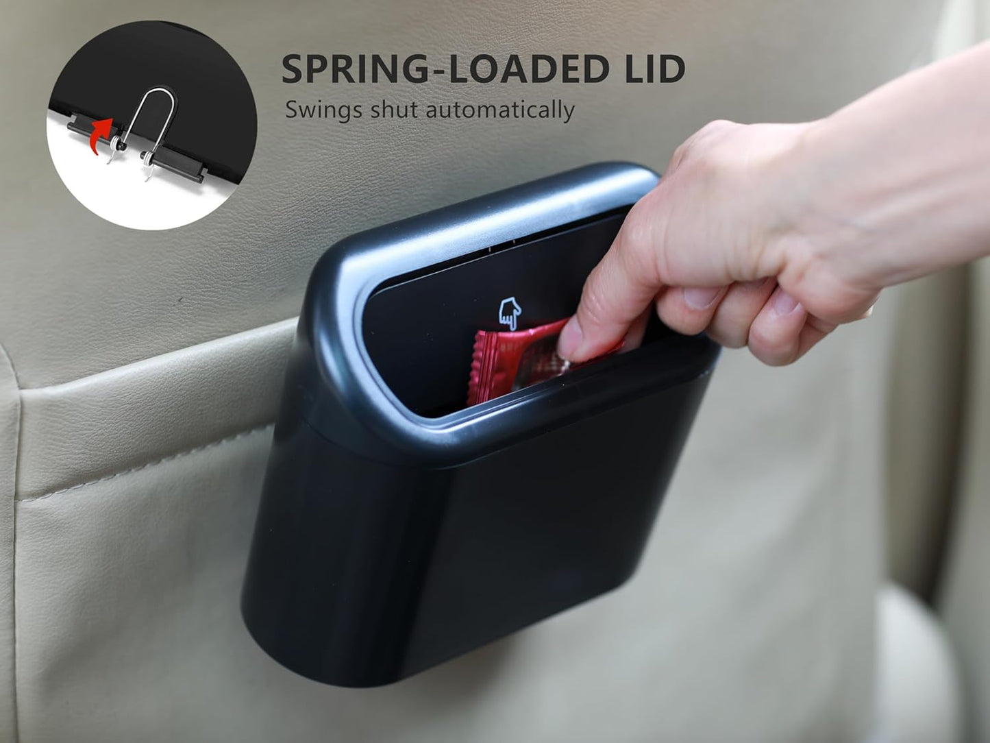 Transform Your Space with the Mini Car Trash Can Set - 2 Pack of Leakproof ABS Garbage Bins for Vehicles, Home, and Office, Complete with 120 Convenient Trash Bags