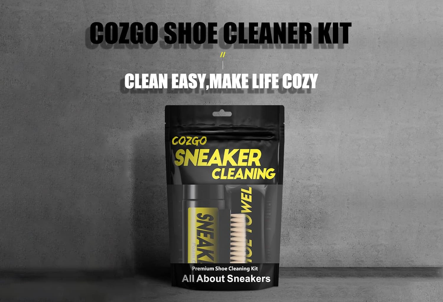 Ultimate Sneaker Cleaning Kit - Effortless Water-Free Foam Cleaner with Brush & Cloth for All Your Footwear Needs
