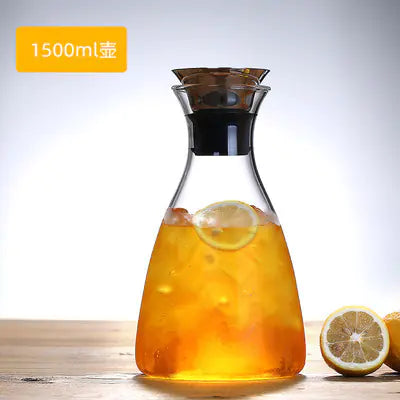 Borosilicate Glass Beverage Jug with Steel Lid