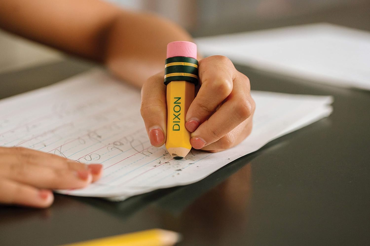 Premium Pencil-Shaped Erasers - Latex-Free, Vibrant Yellow, Set of 3 for Effortless Corrections