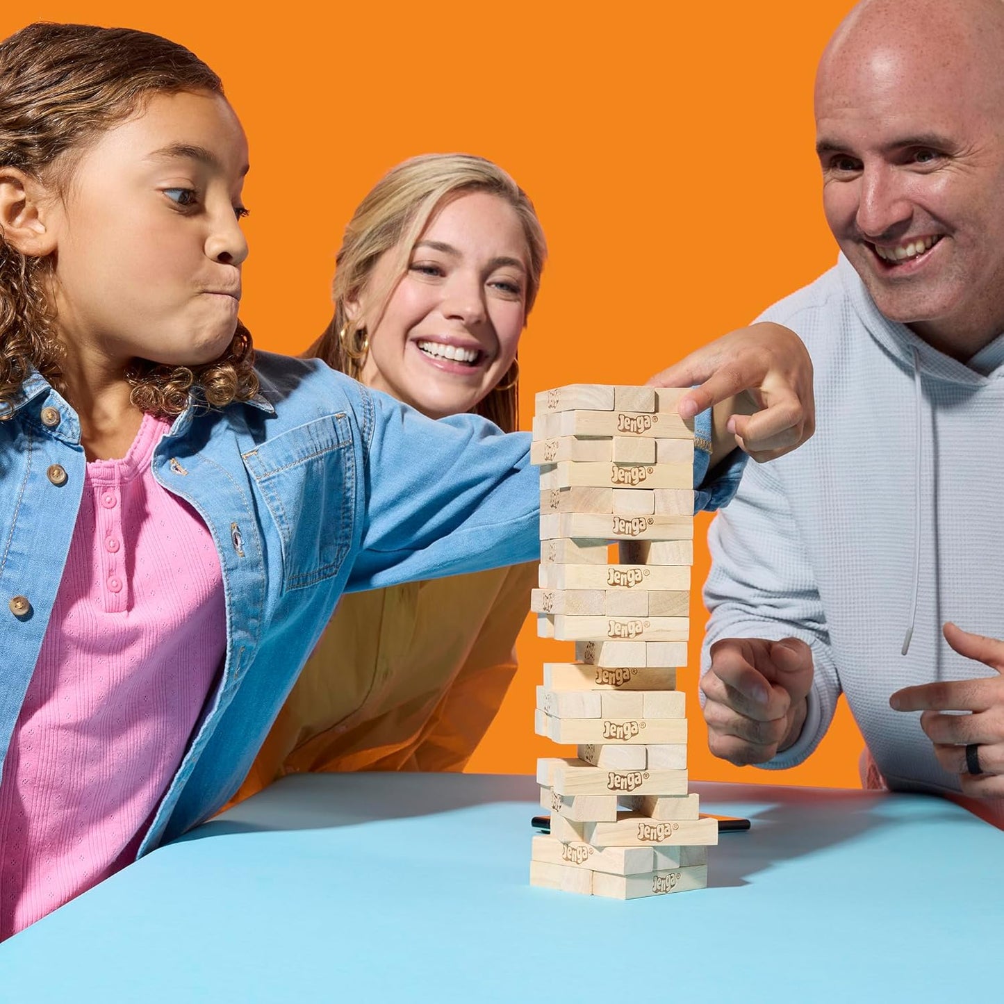 Elevate Your Game Nights with the Exciting Jenga Game Featuring a Digital Die | Classic Wooden Stacking Tower for Ages 6 and Up | Perfect for Parties and Solo Fun