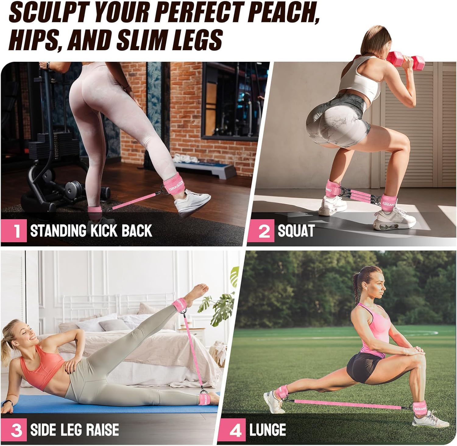 Transform Your Leg and Glute Workouts with KUZARO Ankle Resistance Bands – Your Ultimate Home Gym Companion!