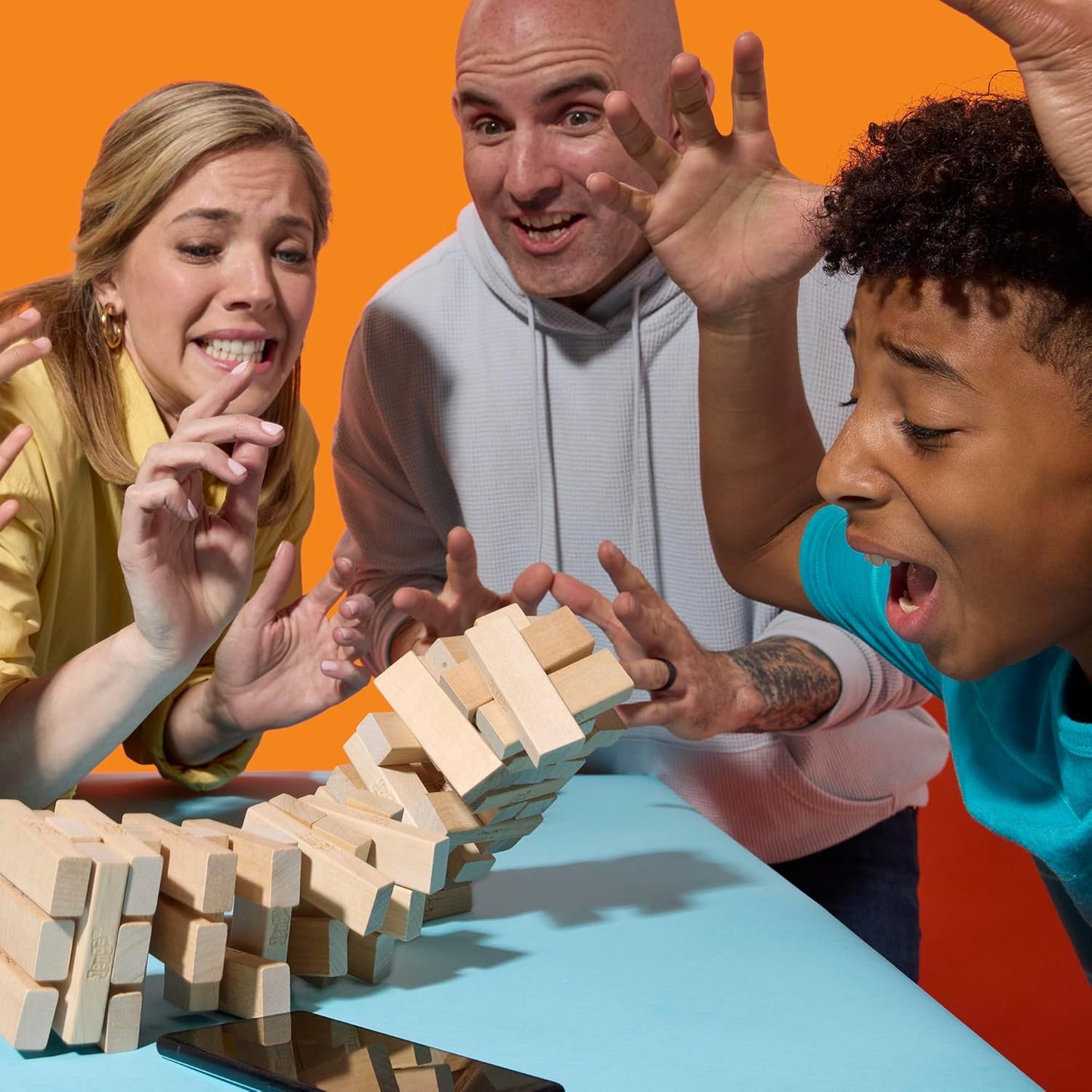 Elevate Your Game Nights with the Exciting Jenga Game Featuring a Digital Die | Classic Wooden Stacking Tower for Ages 6 and Up | Perfect for Parties and Solo Fun