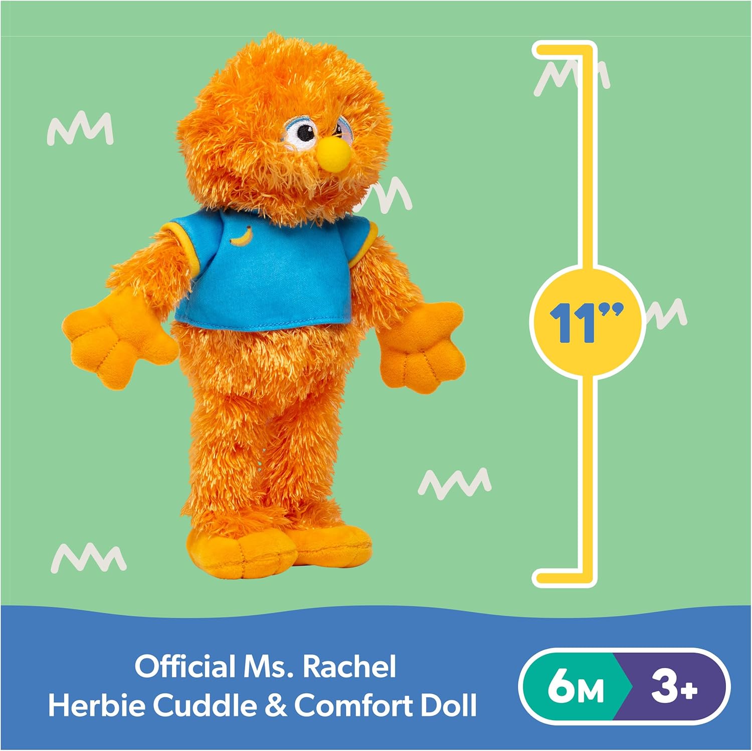 Snuggle Up with Herbie: The 11-Inch Cuddle & Comfort Plush Doll for Infants and Toddlers, Perfect for Learning and Play!