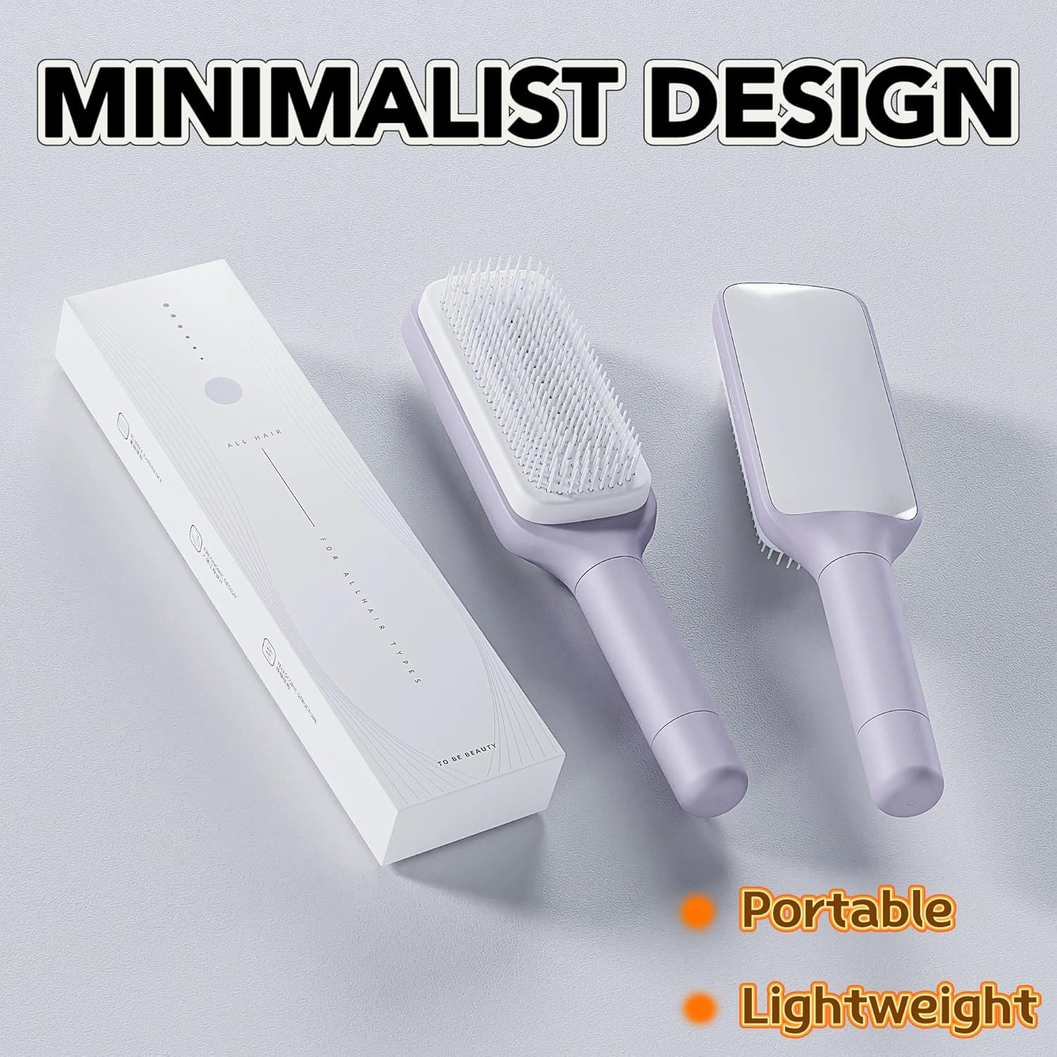 Transform Your Hair Care Routine with the Revolutionary Self-Cleaning Hair Brush - Effortless Hair Removal and Scalp Massage in Stylish Purple