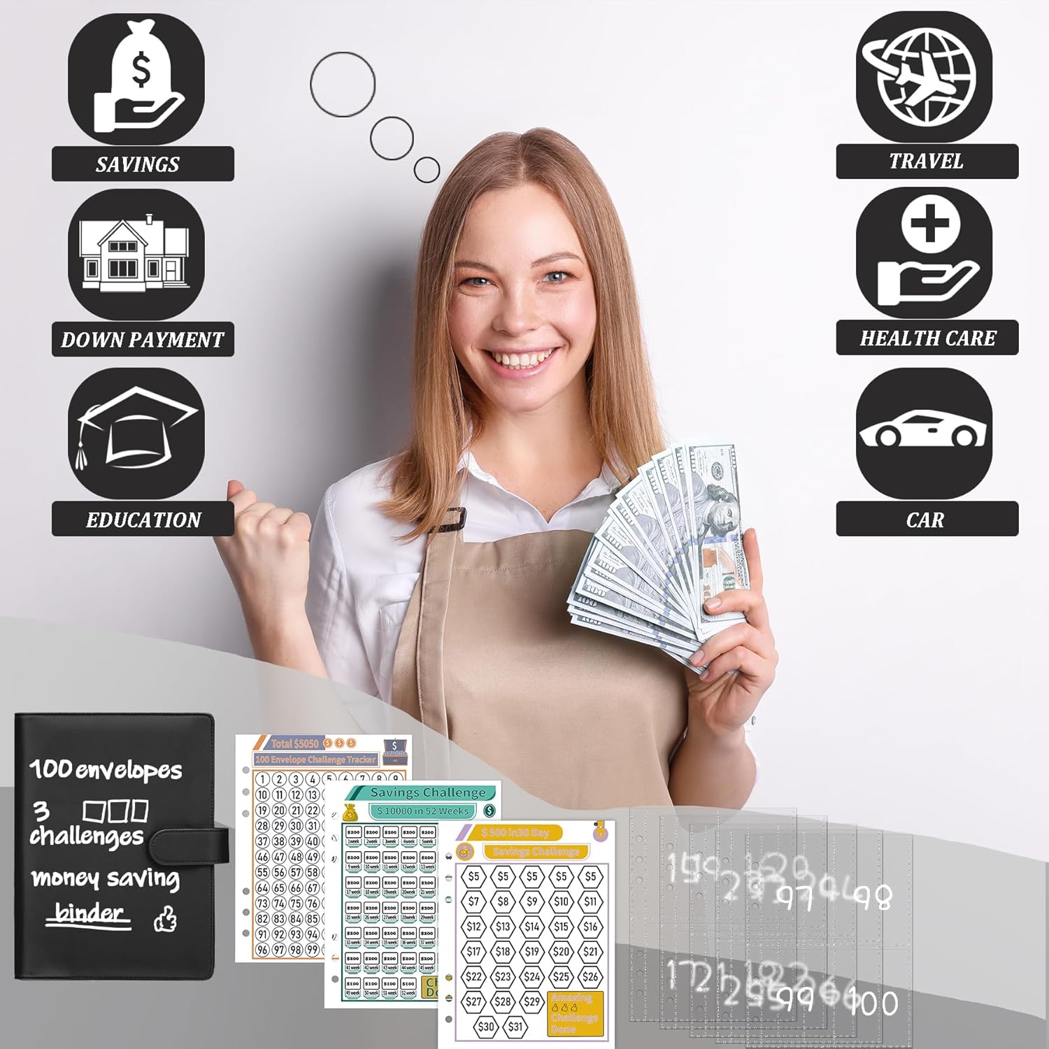 Unlock Your Financial Potential with the Antner A5 Budget Binder - 100 Envelopes for Ultimate Money-Saving Challenges!