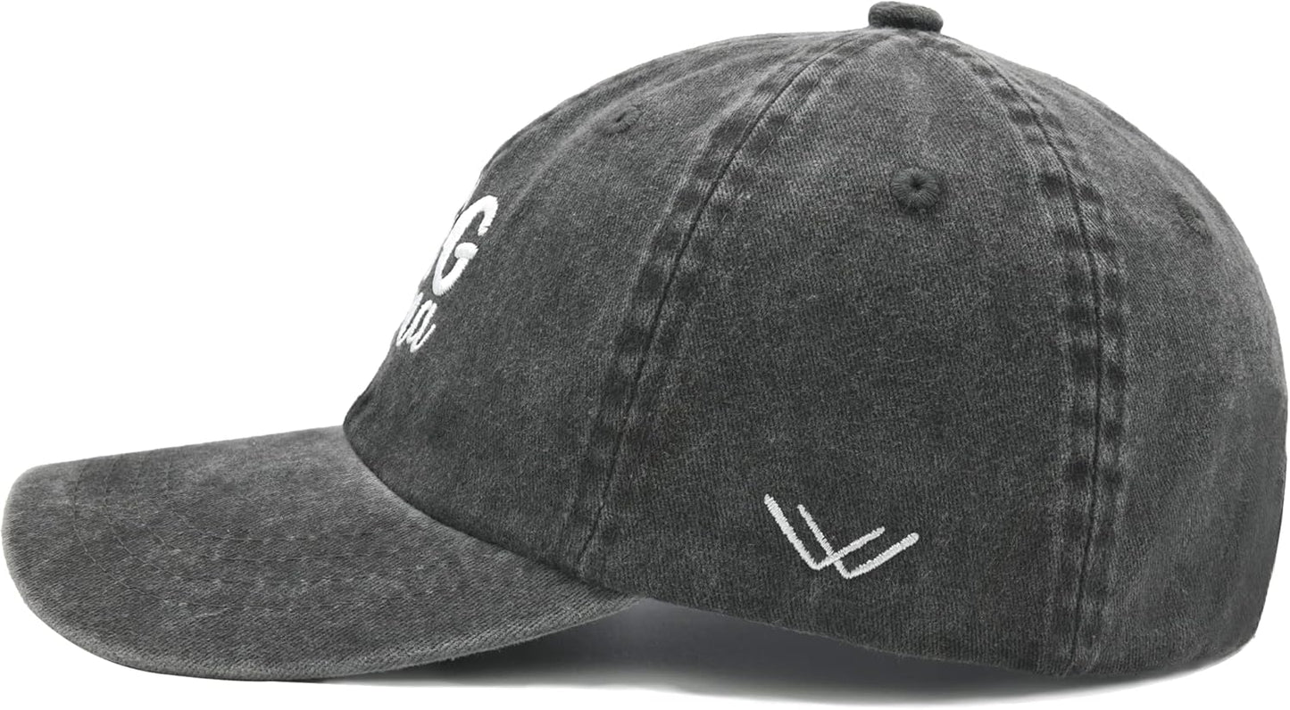 Stylish Black Baseball Cap for Dog Lovers - Adjustable Dog Mama Hat