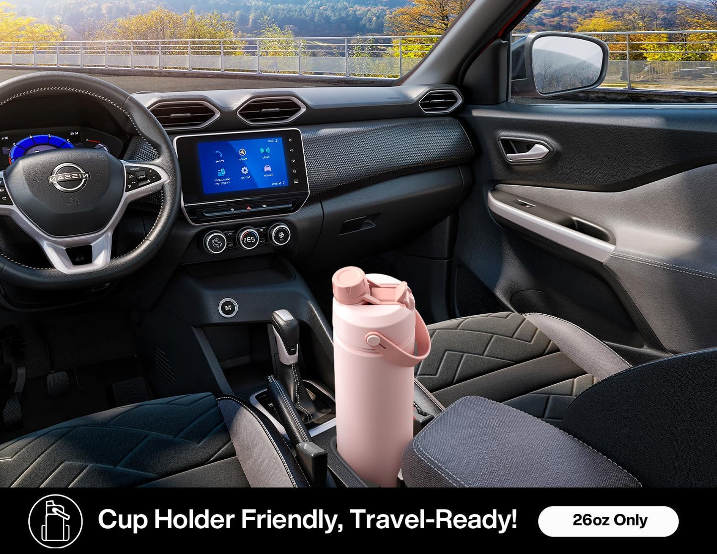 Stay Refreshed Anywhere: 26 oz Insulated Stainless Steel Water Bottle with Versatile 2-in-1 Lid - Perfect for Sports, Travel, and Everyday Adventures (King)