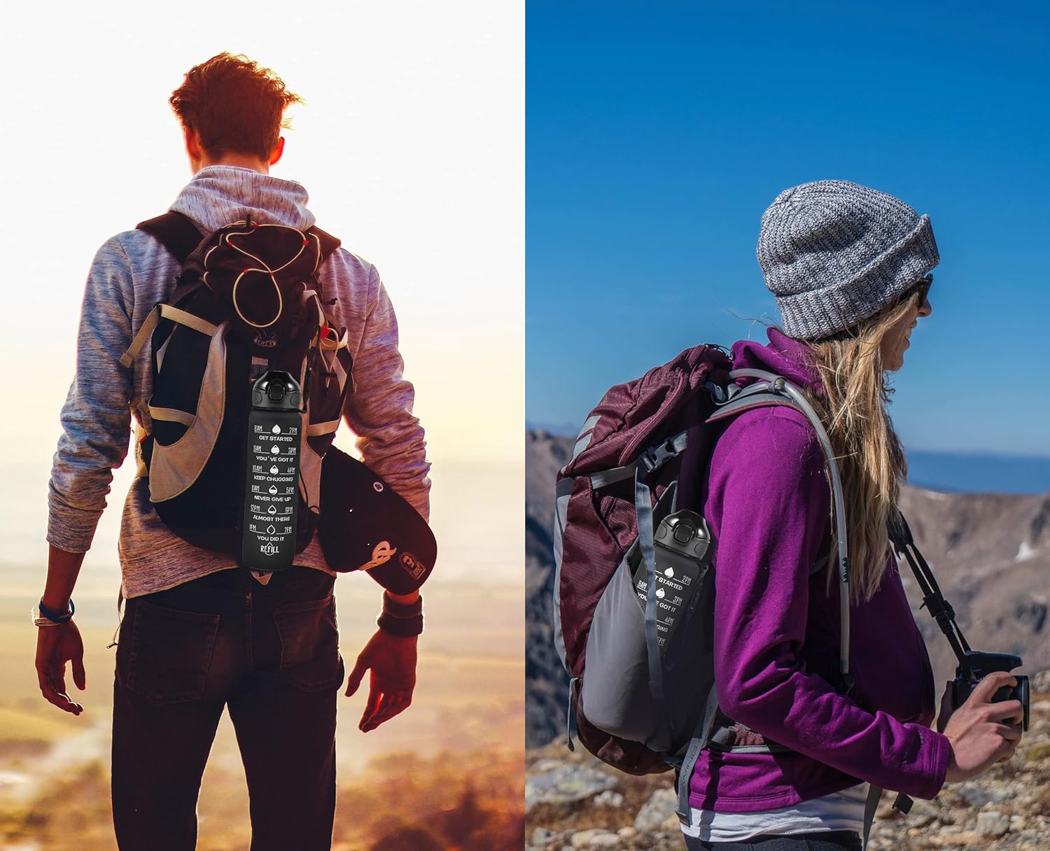 Stay Hydrated in Style: 32 Oz Motivational Water Bottle with Time Markers, Leakproof Design, and Convenient Straw for Fitness and Outdoor Adventures