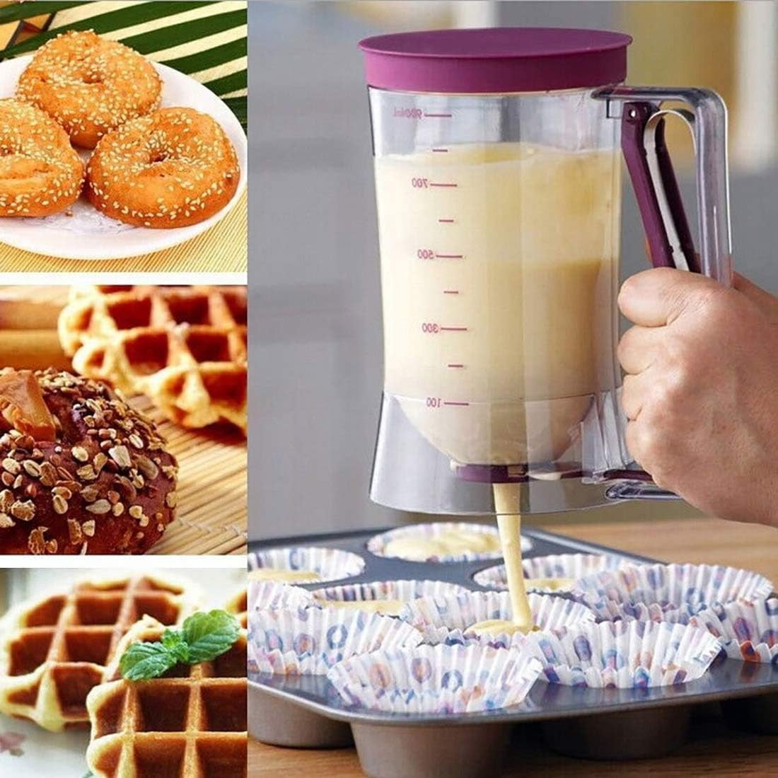 Elevate Your Baking Game with the Ultimate Pancake and Cupcake Batter Dispenser - Perfect for Fluffy Pancakes, Delectable Cupcakes, and More!