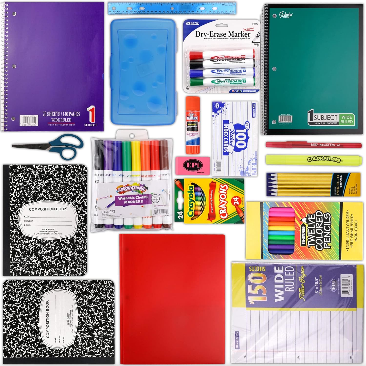 Ultimate Essential School Supply Kit for 2nd & 3rd Graders - All-in-One Tools for Academic Success!