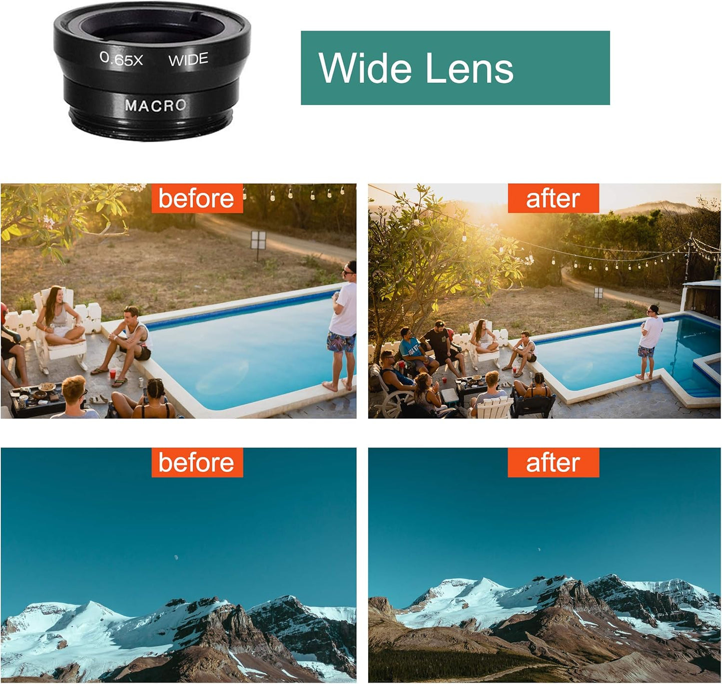 Transform Your Mobile Photography with the Ailun 3-in-1 Universal HD Camera Lens Kit - Capture Stunning Fish Eye, Wide Angle, and Macro Shots!