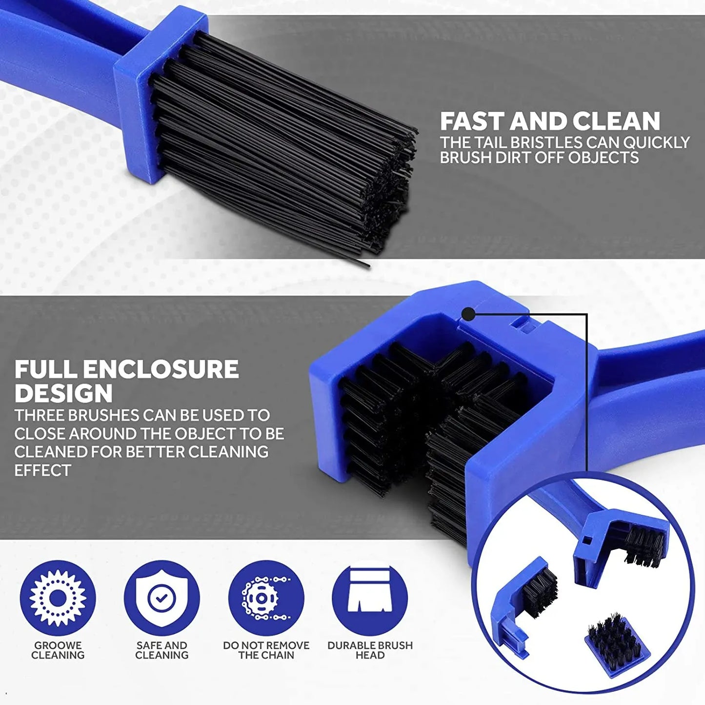 Ultimate Chain Cleaning Brush for Motorcycles and Bicycles - Your Essential Tool for Electric Vehicles and Flywheels
