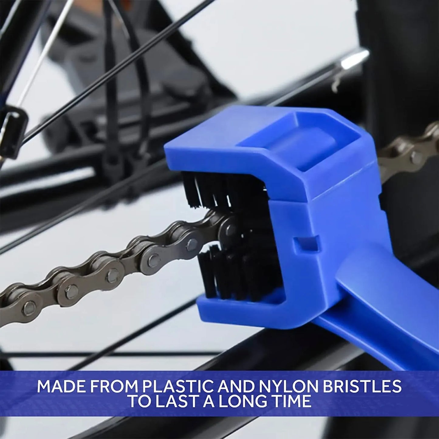 Ultimate Chain Cleaning Brush for Motorcycles and Bicycles - Your Essential Tool for Electric Vehicles and Flywheels